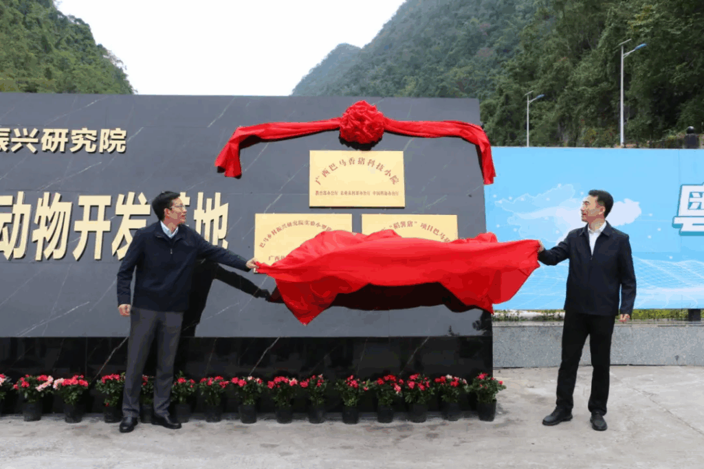 巴马乡村振兴研究院圆满举办第一届理事会第一次会议暨巴马香猪基地揭牌仪式